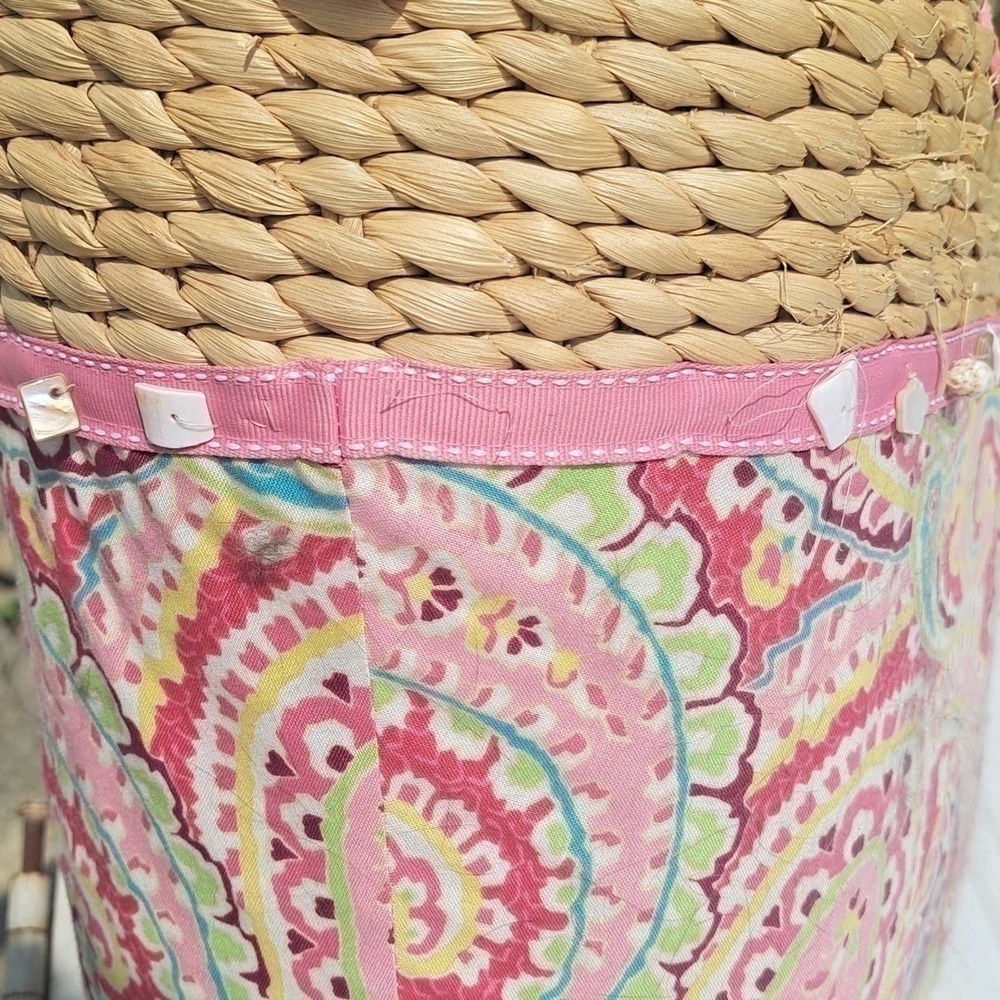 VERA BRADLEY STRAW TOTE EUC - Picture 3 of 10